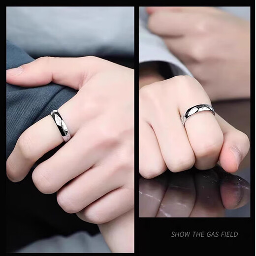 MZMZ platinum men's ring pt950 platinum trendy single tail ring plain ring Valentine's Day birthday gift for boyfriend Light luxury - Lord of the Rings platinum gold (comes with leather cord) Don't know the ring number - send the measurement ring first