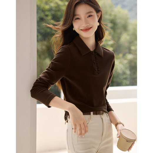 Mohan Yimei warm and comfortable lapel fungus age-reducing shirt for women 2025 winter new style German velvet fashion shirt