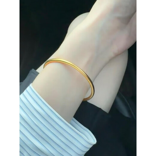 Wan Kehao ancient method inheritance bracelet yellow. Gold solid sand. Gold ring bracelet simulated matte bracelet stack gold 62 ring mouth