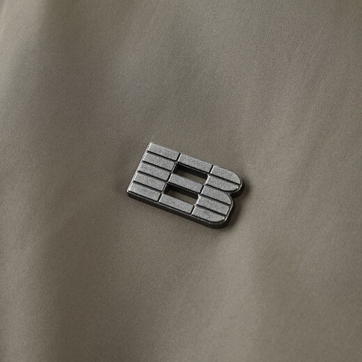 BONELESS Cai Xukun's same style spliced raw edge stand-up collar parka cotton coat loose winter warm cotton coat brown L