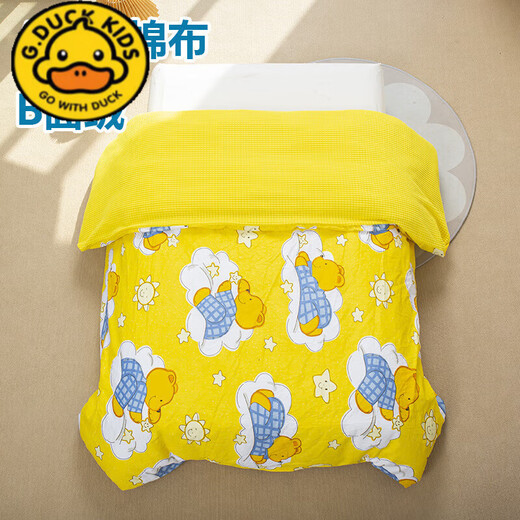 G.DUCKKIDS children's A side plush B side pure cotton quilt cover single piece baby bag quilt cover kindergarten mattress cover mattress cover student custom-made frog prince a side pure cotton + b side velvet 120x150 cm - quilt cover