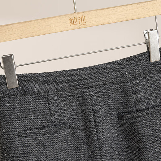 Shechihan Sheep Wool Suit Skirt Women's 2025 Autumn New High Waist Straight Back Slit Mid-length Skirt