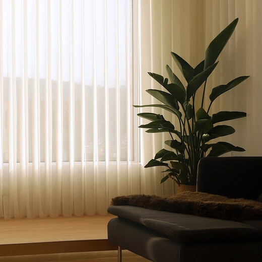 Direct selling smart electric dream curtain living room balcony sunshade partition Internet celebrity dream curtain vertical curtain milky white Xiaomi smart motor + 3 meters electric track + remote control