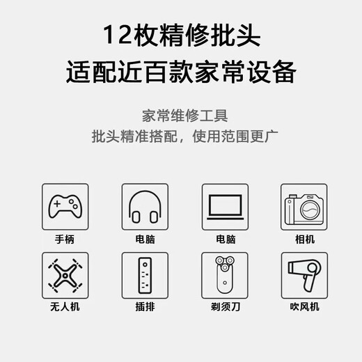 JD Logistics Household screwdriver set 12-in-1 portable special-shaped bit multi-functional repair and disassembly combination tool plug-in card packaging