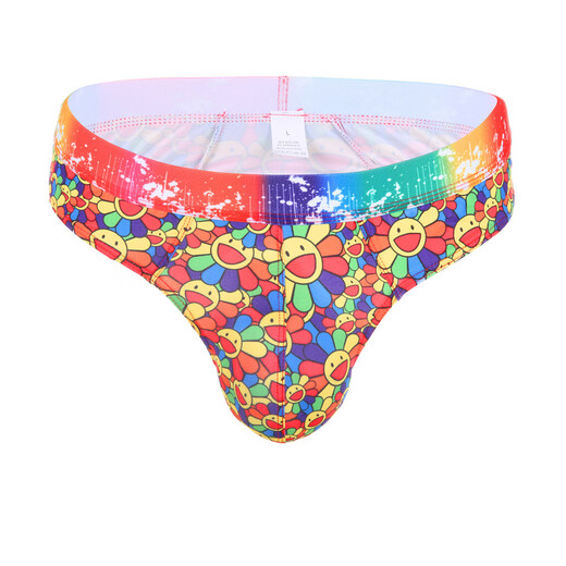 Long Night Men's Halloween Funny T-Pants Sexy 3D Sunflower Print U Protruding Bag T-Pants Xiangri M (68-75CM)