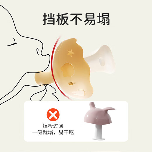 Bao's baby soothing teether, molar stick, oral mushroom chewing gum, baby anti-eating hand imitation breast milk silicone toy