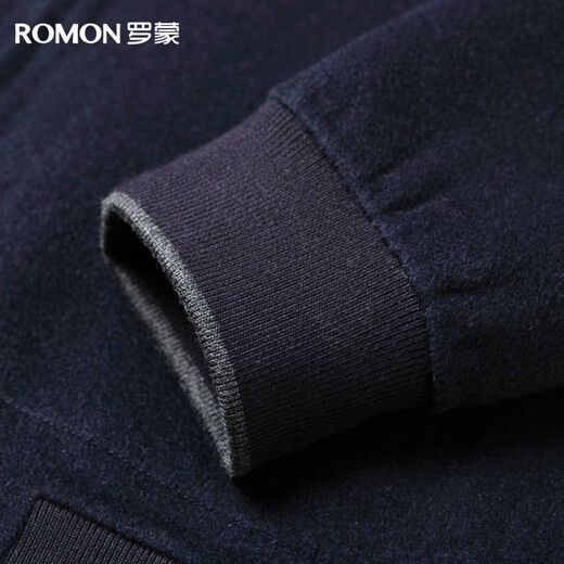 Romon reversible wool double-sided woolen jacket men's autumn and winter casual stand-up collar young and middle-aged dad jacket