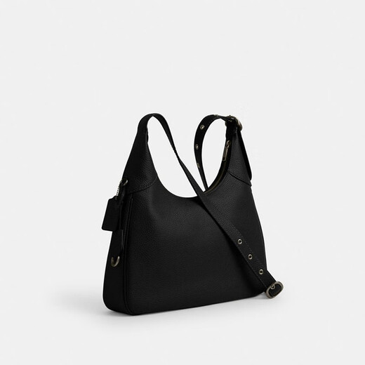 COACH brand direct supply women's ELLA shoulder crossbody bag rich black CCE47 New Year's Valentine's Day gift