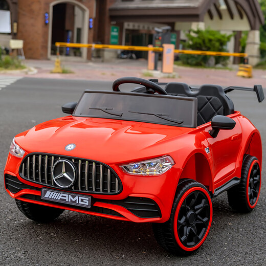 Gardenia baby electric car four-wheel children's toy car can seat men and women and children remote control car four-wheel drive charging stroller red single drive + remote control + music and light electric drive
