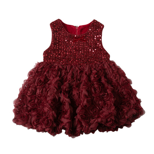 G.duck one-year-old dress baby girl autumn and winter style girls velvet suit princess skirt festive New Year's clothing children's dress red spring and autumn 90 recommended 9 months-1 year old 20-25 Jin Jin equals 0.5 kg