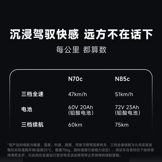 Ninebot's new product Electric car N70c 2025 Electric light motorcycle No. 9 intelligent power-assisted battery car Upgraded personalized sound effect instrument Pick up in store Pick the color in the store