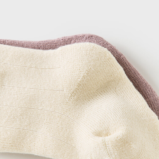 Tongtai (TONGTAI) baby socks, baby stockings, boys and girls, thickened terry socks, children's boneless socks, high socks, purple 0-6 months