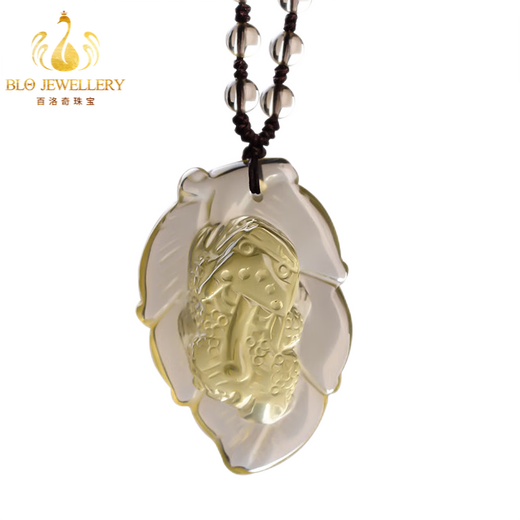 Matching Citrine Pixiu Pendant for Men and Women Pixiu Couple Pendant Pichu Amulet Necklace Pixiu Pendant Chain