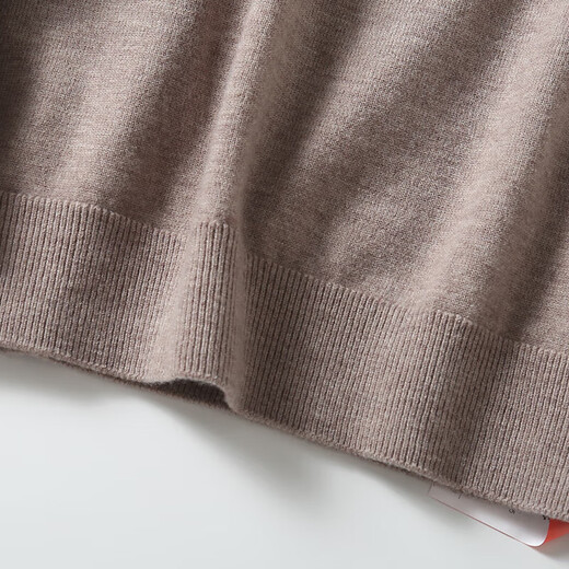 Jingdong Direct Purchase 100 Pure Wool Cardigan Men's Sweater Men's Red Sweater Bottoming Shirt Men's New Year Apricot Regular Pure Wool XL (180) 155-175Jin Jin is equal to 0.5 kg