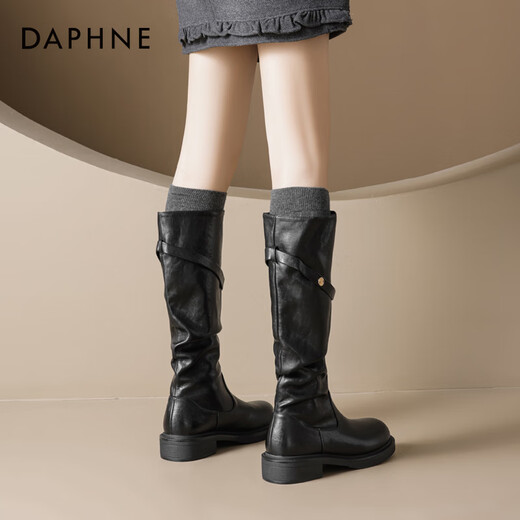 Daphne Maillard pile boots women's 2025 new boots high boots knight boots black 38