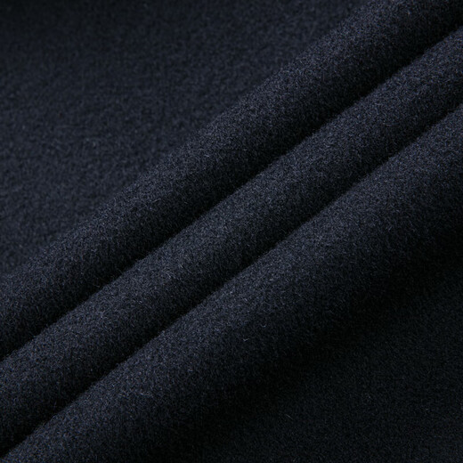 100 Pure Wool Coat Jacket Men's Autumn and Winter Stand Collar Business Casual Middle-aged Woolen Jacket Navy Blue XL (140-160)