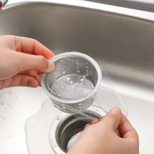 Kitchen sink drain mesh dishwashing sink filter disposable sink sewer floor drain mesh bag coarse mesh 30 pieces