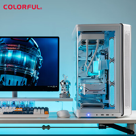 Colorful Ultra 285K RTX5090D/5080 Vulcan flagship graphics card gaming desktop overclocking e-sports Ai computing host DIY assembly machine computer complete machine 285K+RTX5090D v2丨水神白