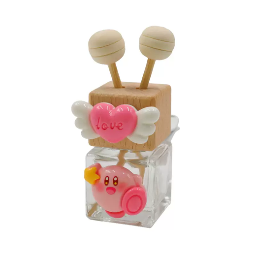 Yusenyi Car Aromatherapy Bottle Essential Oil Car Perfume Empty Bottle Cute Kirby Air Outlet Volatile Fragrance Decorative Diffuser Hamburg Photo Card Perfume Bottle 1g