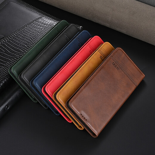 Jioxiang Magnetic Flip Cowgrain Leather Case Suitable for OPPOReno14 Mobile Phone Case Business All-inclusive Anti-fall Brown OPPO Reno14