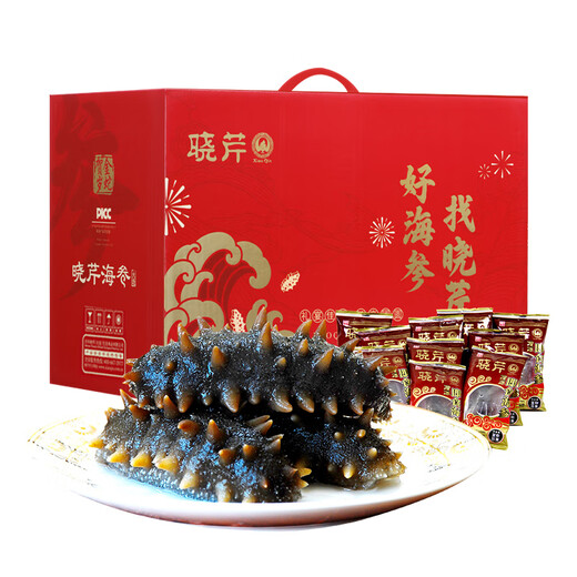 Xiaoqin Dalian ready-to-eat sea cucumbers Liao sea cucumber ready-to-eat seafood aquatic products solids 75% 1500g 24-30 pieces * 2 boxes 6Jin Jin equals 0.5kg gift box