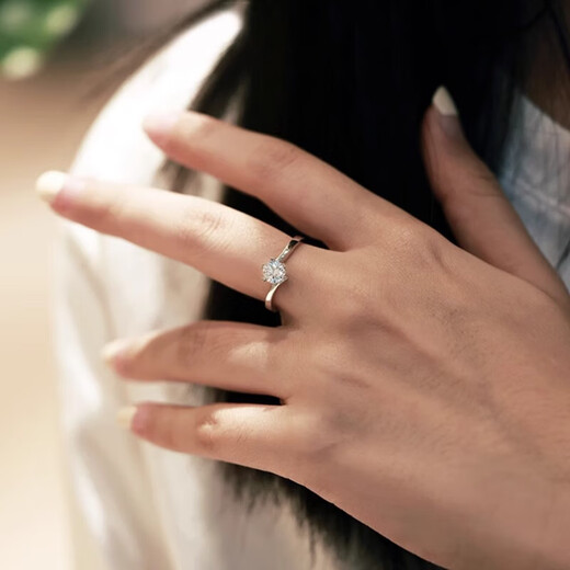 PT950 platinum diamond ring, snowflake arm twisting ring for women, wedding ring, proposal and engagement gift, exquisite box, platinum snowflake arm twisting ring for women, No. 17, shut up for 50 minutes