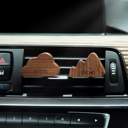 Yusenyi Car Diffuser Aromatherapy Perfume Car Interior Decoration Air Conditioning Vent Decorative Ornaments Hill Walnut Expansion Fragrance Wood (Ancient Mountains) A hill will give you 5ml of blue wind chime essential oil