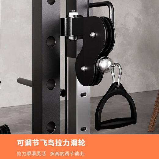 研博 龙门架多功能综合训练器械家用卧推深蹲架器材史密斯健身器材 裸机+120公斤杠铃+凳【包安装】
