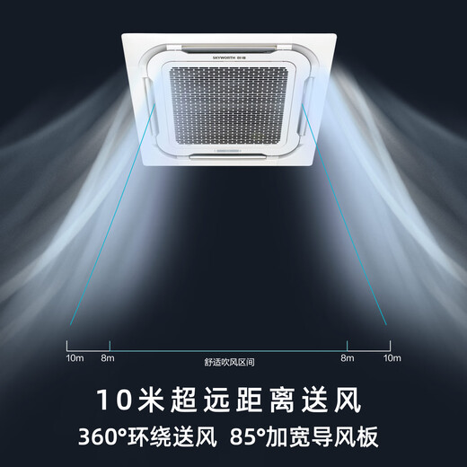 Skyworth 5-horsepower heating and cooling ceiling unit, one-level frequency conversion, ceiling air conditioner, ceiling unit, ceiling embedded commercial central air conditioner, KFR-120TW/V3AA1A-N1PLA national subsidy