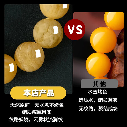 Shi Yue jewelry collection grade natural raw mineral beeswax single bead loose bead accessories full of honey chicken fat yellow demon flower white nectar 10-11mm