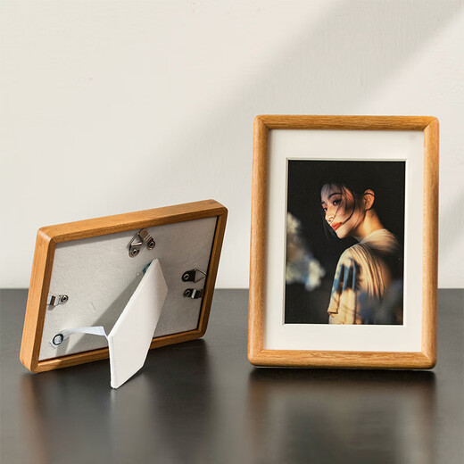 Uncle Lu photo frame 6-inch empty frame teak solid wood table high-end simple creative photo frame wooden picture frame framed self-installation