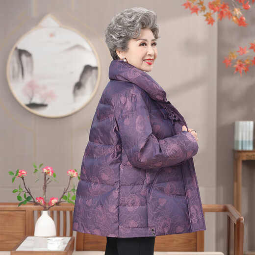 Yaya (YAYA) grandma's winter down jacket for women, thickened and warm for the elderly, middle-aged and elderly mothers' fashionable age-reducing coat for women in winter