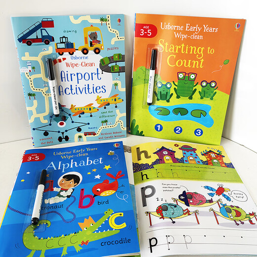 Thomas & Friends (THOMAS&FRIENDS) Cahier de pratique d'entrée pour la formation au contrôle du stylo à la maternelle, cahier d'alphabet anglais et de traçage des chiffres pour enfants, pour bébés de 4 et 3 ans Fourni au hasard - 10 volumes de thèmes pour filles - sans boîte de couleur