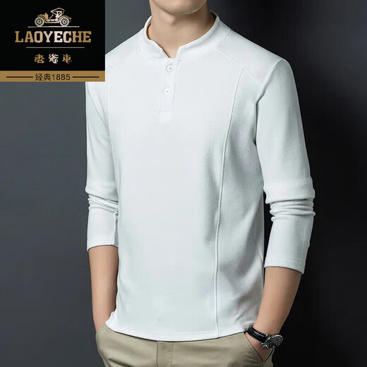 Classic car (COCHE CLASICO) autumn and winter double-sided German velvet bottoming shirt long-sleeved T-shirt for men middle-aged Henry collar trendy versatile stand-up collar sweatshirt for men black D509 M (recommended 90-115Jin Jin is equal to 0.5 kg)