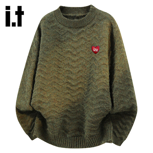 Izzue Hong Kong i.t official round neck sweater for men and women spring and autumn new trendy round neck knitted pullover tops for couples