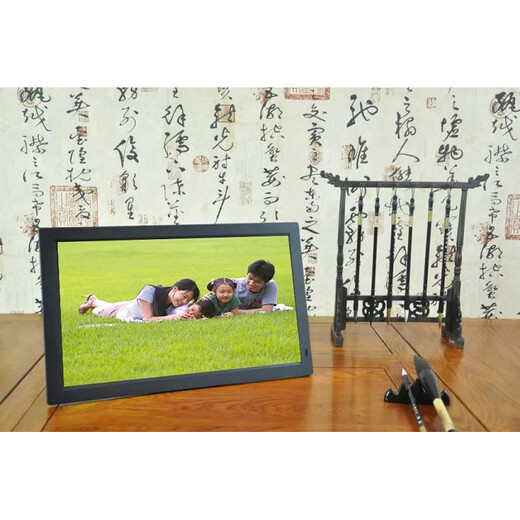 Promotion Huaqiangbei L'écran LED haute définition de 17 pouces/19 pouces/22 pouces peut être un cadre photo numérique mural/un but d'affichage de machine publicitaire 17 pouces blanc ou noir + carte 16G