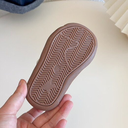 Ginoble's new spring and autumn baby shoes for boys and girls from 0 to 1-3 years old, toddler shoes for boys and girls, soft-soled autumn children's shoes, black, cut label, removed from cabinet, 14.5 cm, inner length, size 23