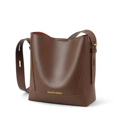 Marie Claire bag women's 2025 young luxury women's bucket bag shoulder bag for wife and girlfriend birthday gift high-end brown brand gift box