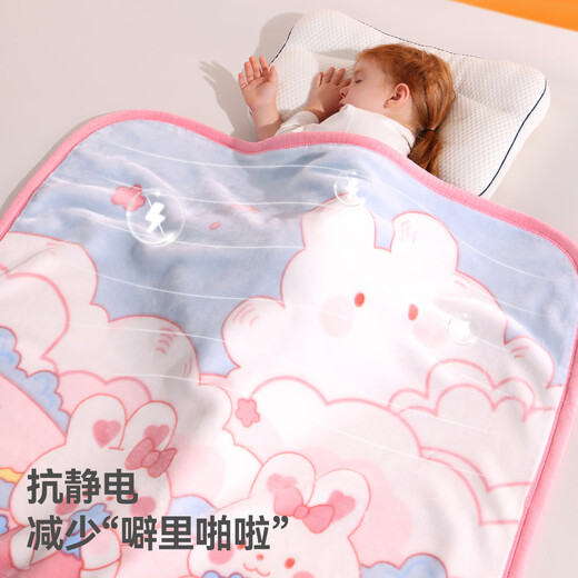 Betis baby double-sided velvet throw blanket baby special small blanket A type maternal and infant newborn blanket children's quilt Fields Castle 110 140cm double layer