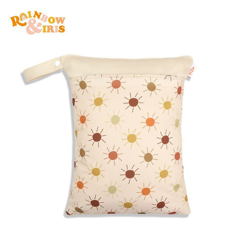 Cross-border diaper bag double-layer hanging bag baby dry and wet Nordic storage wetbag printed separated waterproof bag GF53 30*40CM