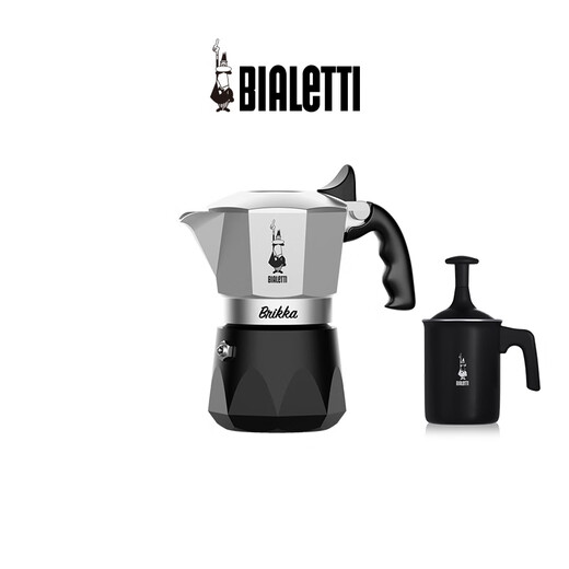Bialetti с двойным клапаном Moka Pot Кофейник Итальянско-американская кофемашина Набор для вспенивания сливочного молока На открытом воздухе Кемпинг Классический двойной клапан 2 чашки + вспениватель молока 3 чашки