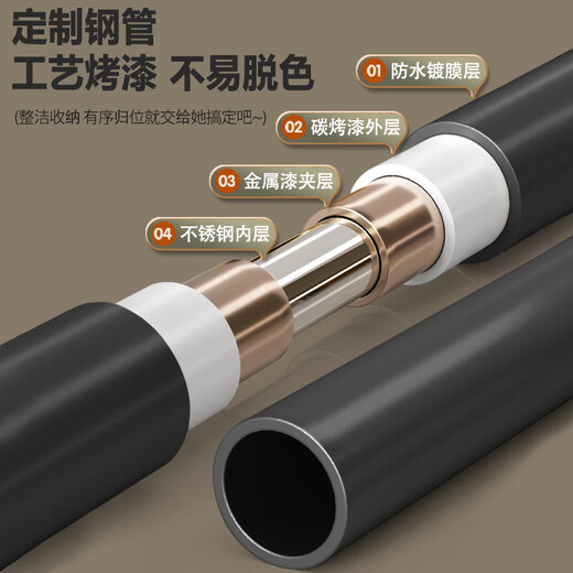 Yimo coat rack, floor-standing vertical dormitory clothes rack, bedroom-specific balcony clothes drying rack, seven-hook black