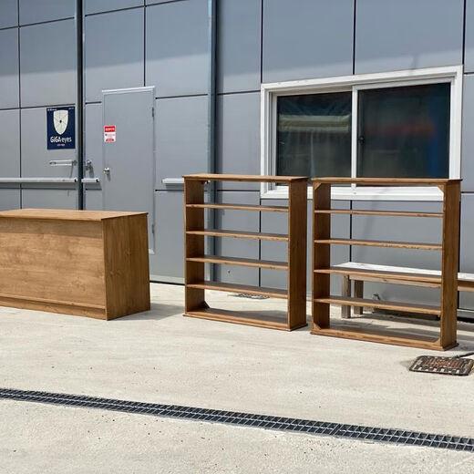 Yingtang solid wood storage bookshelf bookcase retro simple lattice storage home study partition floor display rack Chen 1110 meters * width 30 cm * height 130 cm