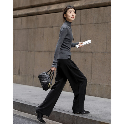 Demana contains fluffy sheep wool, winter temperament half turtleneck sweater, slim base layer, delicate knitted sweater women's top