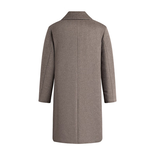 Navigare Italian small sailing medium-length woolen coat for men 2025 autumn and winter new old money style windbreaker jacket Mocha 2XL