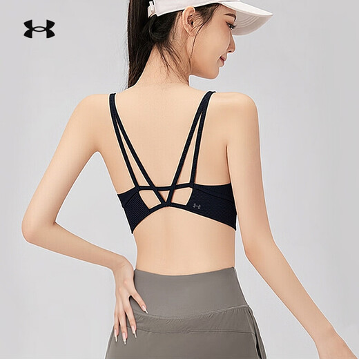 Under Armor women's spaghetti strap bra autumn new fashion back beautiful yoga Pilates sports bra 1384011 1384011-001 XS