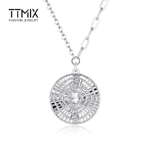 TTMIX fashion platinum chain set pt950 platinum necklace women's geometric platinum necklace platinum pendant round 4.3-4.5g about 45cm