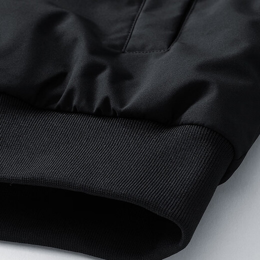 Cat Man Jacket Men's Autumn and Winter Velvet Thickened Baseball Collar Versatile Business Casual Jacket Top Black XL