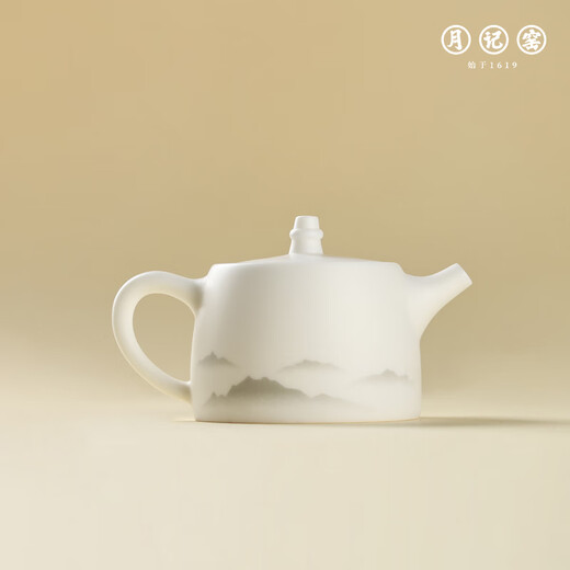 Yueji Kiln, Tranquil Zhiyuan, large set of plain-fired mutton-fat jade porcelain Han Dynasty pots