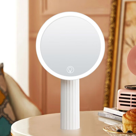 LED dressing table makeup mirror with light intelligent fill-in light desktop desktop dressing beauty light luxury birthday holiday gift for girls white